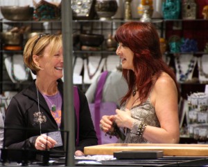 Sharing a beady moment whilst treasure hunting at the Bead & Button Show